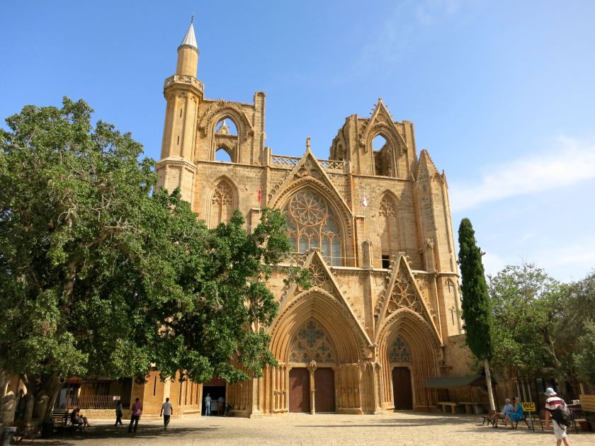 A church? A mosque! The Lusignan kings used to be crowned in the majestic St Nicholas church in Famagusta. The Ottomans turned it into a mosque in the 16th century. Not it is known as Lala Mustafa Pasha Mosque. © Gerrit Kurtz.
