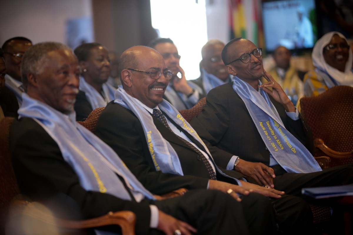 President Kagame, President Omar al Bashir and Thabo Mbeki during Tana High Level Forum on Security in Africa - Ethiopia, 20 April 2013