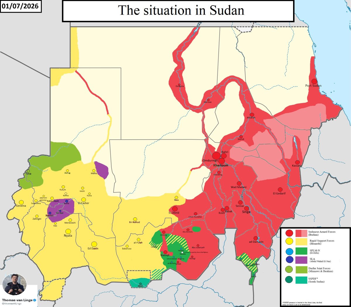 Sudan areas of control